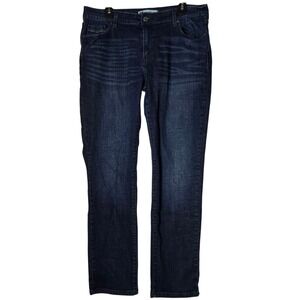 Levis Womens Mid Rise Skinny Dark Wash Denim Blue Jeans 16M Casual Classic